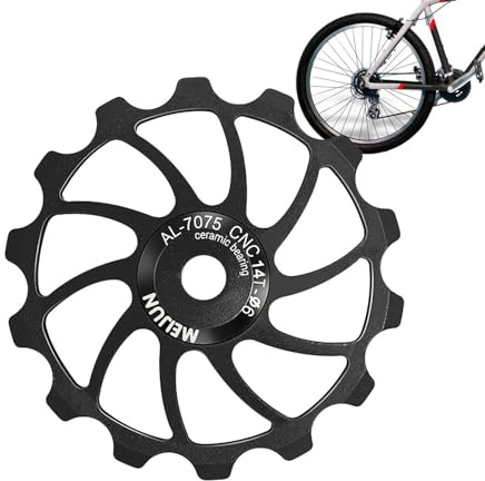 Bakväxel | Cykelguide rullremskiva, lätt keramiskt kedjehjul 14T/15T/16T slagtåligt för mountainbike