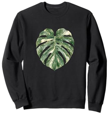 Monstera Thai Constellation – Botanical Watercolor Leaf Art Sweatshirt