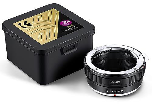 K&F CONCEPT PK to FX Lens Mount Adapter, Compatible with Pentax K PK Mount Lens and Compatible with Fuji X Series Mount Mirrorless Cameras