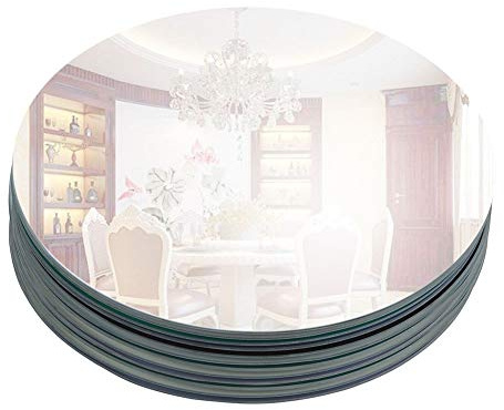 Murrey Home 12 Pack Mirror Centerpieces for Tables, 12 Round Mirrors for Centerpieces Wedding Party Mirror Tiles Christmas Decorations, 2MM