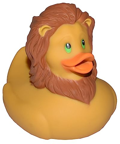 Wild Republic Rubber Ducks, Bath Toys, Kids Gifts, Pool Toys, Water Toys, Lion, 4