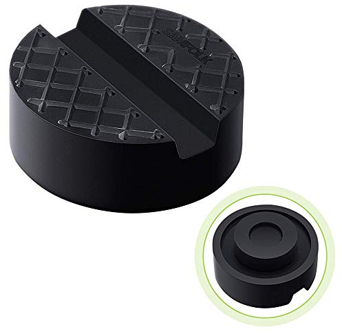 Wagenheber Gummiauflage - Gummiauflage für Wagenheber, Schwarz Universelle Gummiauflage Wagenheber Zubehör, mit Rillen und Waffeloberfläche Kann für Wagenheber und Hebebühnen Rangierwagenheber