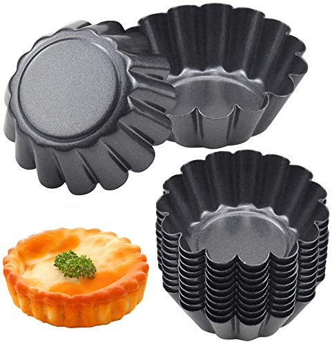 12 Packs Egg Tart Mold, Mini Cupcake Moulds Muffin Bread Cake Mould Non-Stick Tart Baking Equipment Tool for Kitchen