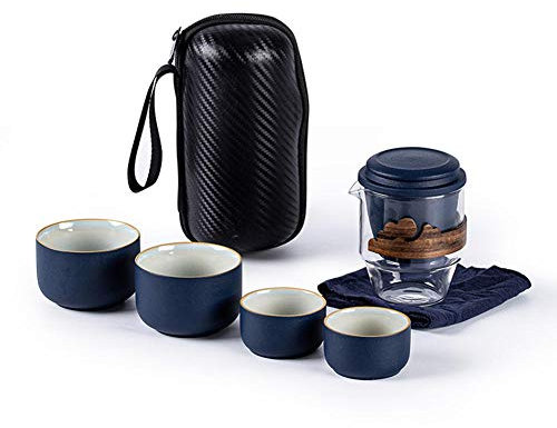 Set Da Tè In Porcellana Tazza Da Tè In Ceramica, Servizio Da Tè Portatile, Custodia Anti-Scottatura