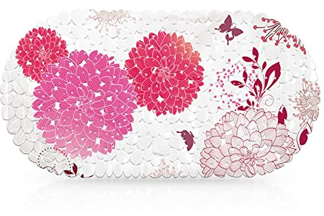 Duschmatte rutschfest, 69x35cm Badewannenmatte rutschfest maschinenwaschbar, Antirutschmatte Badewanne,Duschmatte mit Saugnäpfen Anti-Rutsch (Color -2)