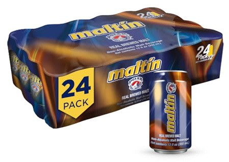 Maltin Polar - Bebida de malta sin alcohol, bebida natural de azúcar de caña (paquete de 24)