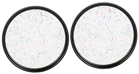SOLUSTRE 2st Filterlinse Halber Kaleidoskopfilter Kameraobjektiv-effektfilter Filter Für Kameraobjektive Vollfarblinse Webcam-Filter Vintage-kamerafilter Zubehör Glas Plastik Laptop