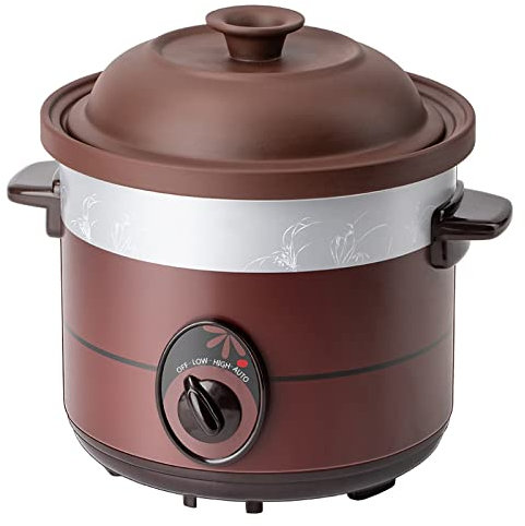 Marmite électrique, mijoteuse électrique de 3 litres avec doublure en céramique, multifonction domestique avec 3 réglages de température pour 3 à 4 personnes, 220 W