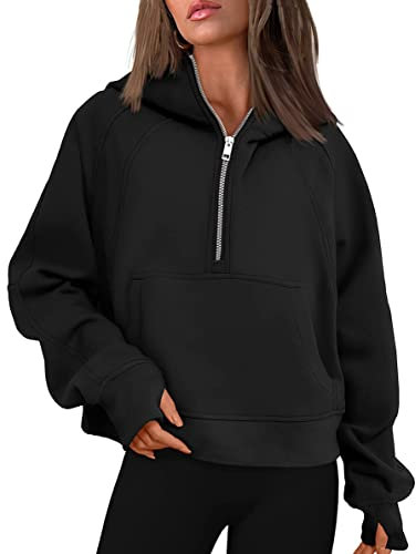 Timuspo Kapuzenpullover Damen Leichter Pullover für den Herbst Zip Hoodie Y2k Übergangsjacke Zip Hoodie Hoody mit Kapuze