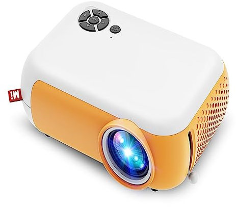 PODEC Mini Portable Projector Built-in Speakers, Upgraded Projector Player with Remote Control, Kids Gift, Supported HD 1080P and 2000: 1 Contrast, Easy To Carry, For Home, Outdoor, Camping