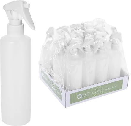 TWO TIGERS Botellas para Pulverizar 250 ml, Blancas. Botellas en Spray, Pistola Pulverizador para Vaporizar Líquidos. Envases de Plástico 21cm Alto x 5cm Diámetro (18)