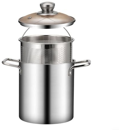 Asparagus Pot - Stainless Steel Asparagus Vegetable Steamer Spaghetti Pasta Stovetop Cooker with Removable Basket and Lid