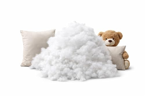 L22G Ouate de Rembourrage Fibre Creuse siliconée 100% Polyester Blanc Rembourrage pour oreillers Coussins et Peluches (100, Grammes)