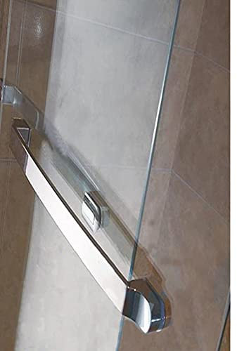 Badezimmertürgriff für Glastüren, Push-Pull-Türgriff/Glasgriffe aus Edelstahl 304, hochglanzpoliertes Chrom-Finish, 1 Packung