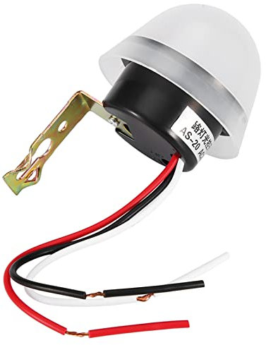 Fotoelektrischer Schalter, Lichtsensorschalter, automatisch, automatisches Ein- und Ausschalten, Gleichstrom, Wechselstrom, 10 A, wasserdicht, 12 V, Fotozelle für Veranda, Garten, (12V)