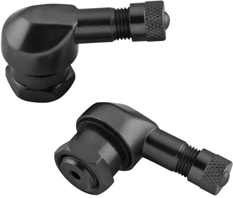 Flaconi Adaptateur de Valve 90 Degrés pour Pneus de Voiture et Moto avec Rallonge - Noir