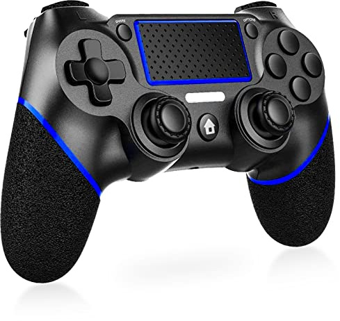 Generic Controller for PS4, Gamepad Joystick with Bluetooth, Dual Vibration, 6-Axis Sensor, Headphone Jack, LED Light