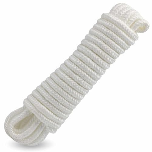 TECHZOCO Cuerda de Polipropileno Trenzada, Material Nylon Trenzado, Cuerda para toldos, persianas, invernaderos, Banderas, Bricolaje, Náutica, Pesca y Amarres, Medidas: Ø 6 mm x 10 Metros
