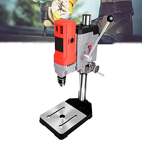 ZHJOPP Perceuses à Colonne de Table Support d'établi de perceuse à Colonne, Perceuse d'établi à Pilier 6 Vitesses Établi de Presse à Vitesse réglable Outils, 220 V / 880 W (A)