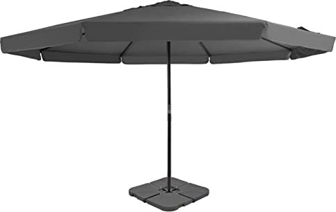 Xichuzi Sombrilla de jardín con base portátil gris antracita, Sombrilla Terraza Exterior, Parasol Terraza, Sombrilla Playa, Parasol Exterior, Sombrilla De Patio - 276323