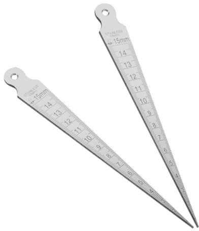 Hemobllo 2stücke Teiliges Edelstahl Fühlerlehren Hochpräzise Messwerkzeuge Für Toleranzmessungen Mechanik Und Ingenieurwesen Für Spalt Und Dickemessung