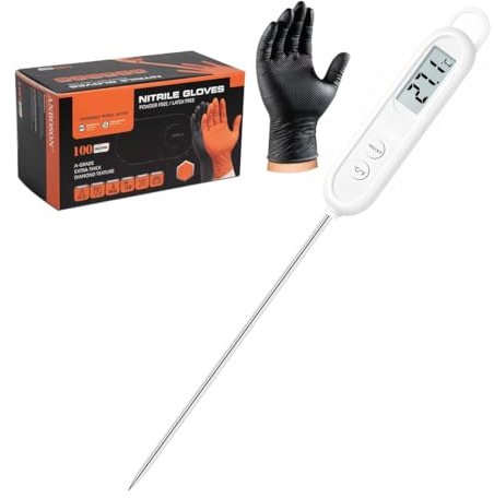 NHQZ Lagos Termometri da Cucina Termometro da Carne con Sonda Lunga 15cm Temperature rilevabili tra -50 e 300°C Termometro Alimenti termometro per la Cottura termometro