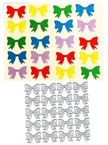 20Pcs/Set Bows Frame Metal Die Cuts Cutting Dies, Bows Frame Cutting Dies Paper Cards Cutting Dies Cut Stencils for DIY Embossing Card Making Book Tags Decorative Paper Dies Scrapbooking