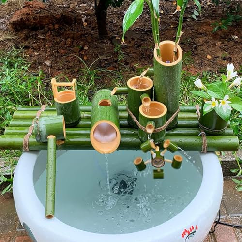 Decorazione da giardino giapponese, fontana zen per interni ed esterni, fontana zen per interni ed esterni, accessori da giardinaggio