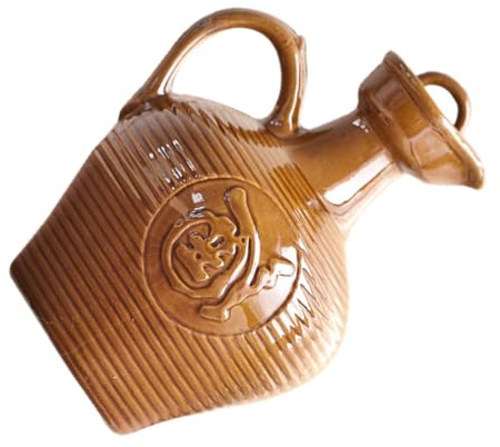 TOGEVAL Ceramic Hip Flask Handle Portable Wine Jug for Home Multi-Function Wine Container Suitable for Outdoor Gatherings and Everyday Use