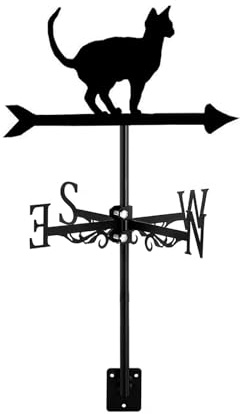 Banderuola segnavento a Forma di Gatto Che Cammina in Metallo, indicatore della direzione del Vento, Decorazione per Tetto, Accessori per Giardino, Fattoria, Patio, Stile ~ C (Stile ~ B)