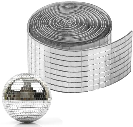 Disco Spiegel Mosaik - Als Mosaikfliesen,Reflektierende Wasserdichte Deko Aufkleber Für Wände Böden Badezimmer