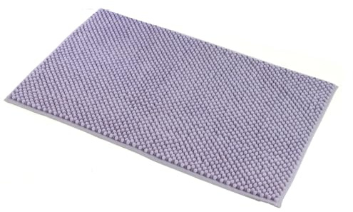 Susanna Home Design Tappeto per Bagno Antiscivolo Super Assorbente in Ciniglia – Morbido, Lavabile, Tappetino Doccia o Scendi Vasca – Lilla 50x80 cm
