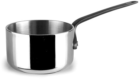 Lacor 61143 - Mini Cazo Trimetal, Acero Inoxidable 18/10 y Núcleo | En acero inox 18/10, para un uso práctico y profesional en cocina; agarre ergonómico, con 140 ml de capacidad, muy práctico