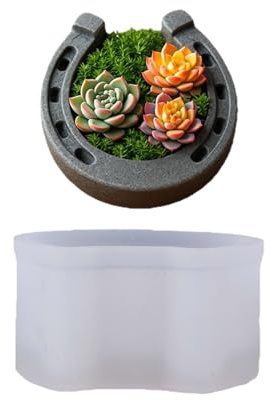 Stampo in silicone flessibile per vasi di piante fatte a mano, per piante grasse in calcestruzzo, portapenne creativo
