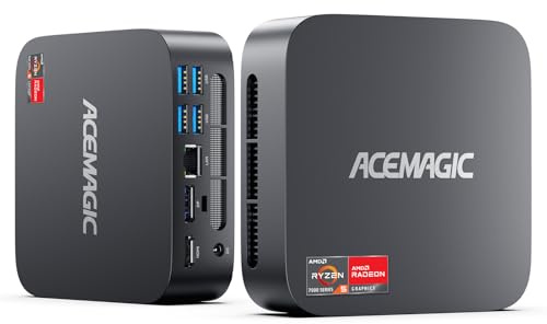 ACEMAGIC K1 Mini PC,AMD Ryzen 5 7430U(Entspricht 5850U),32GB RAM 512GB SSD | Mini Computer mit Windows 11 Pro | 4K UHD | Type-C | Dual Ethernet | WiFi 6 | BT 5.2 für Programmierung/Büro/Bildung