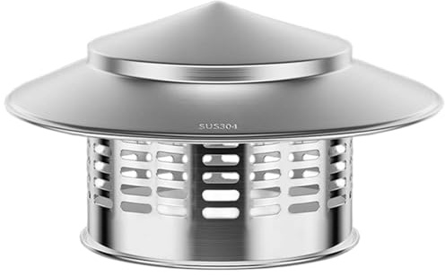 6 Inch Chimney Caps for Outside Waterproof Stainless Steel Chimney Cover with Screen for Wood Stove Pipe & Fireplace Cap Caps for Outside 6 Inch Cap Cover Chimn
