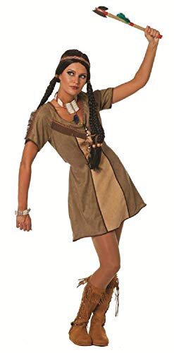 narrenkiste W4787-44 braun Damen Squaw Indianerkleid Gr.44