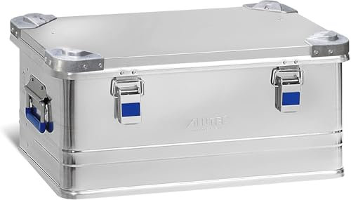 ALUTEC Aluminiumbox INDUSTRY 48 (Inhalt 48 l, Innenmaße (LxBxH) 550 X 350 X 248mm, staub-/spritzwassergeschützt, Werkzeugbox, Aufbewahrungskiste, Gewicht 4,10 kg) 13048