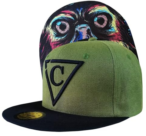 Capiche [99+ Modelli] Cappello Snapback Verde, Aquila Potente, Flatcap Uomini, Fullcap Unisex, Berretto da Aviatore, Oliva, Visiera Nera, Design Uccello, Aquila, Guardiaparco
