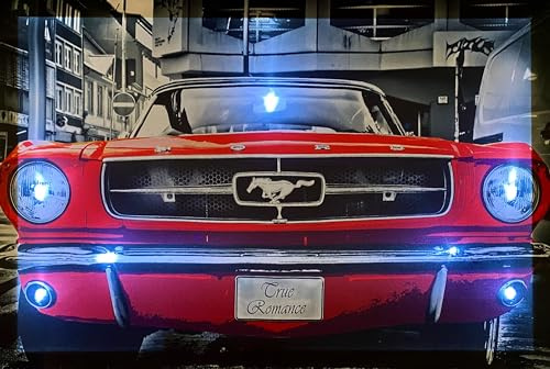 Samarkand - Lights LED-Bild mit Beleuchtung LED- Bilder Leinwandbild 65 x 45 cm Leuchtbild AUTO/OLDTIMER/US CARS Wandbild