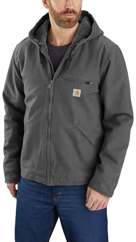 Carhartt Herren Lockere Passform, Gewaschene Ente, Sherpa-futter Work Utility Oberbekleidung (1er Pack)