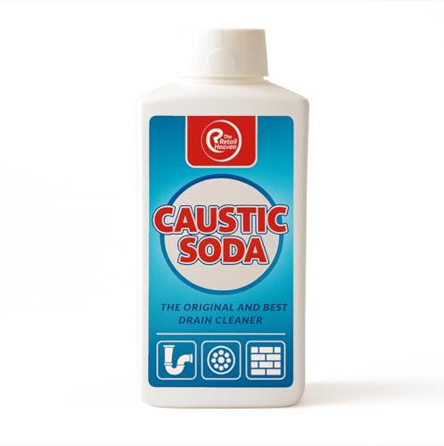 Powerful Drain Cleaner & Unblocker l 1KG Caustic Soda | Fast-Acting, Heavy-Duty Sink & Drain Cleaner | Strong & Effective | The Original & Best l Works 3x Better Than Bleach (Packaging Varies)