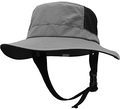 WANYIG Utomhus solhatt män kvinnor UV-skydd allt-i-ett förvaring vattentät fiskarhatt sommarhatt trädgårdshatt vandringshatt med reflekterande ränder stor huvudomkrets 56–60 cm, 04 mörkgrå, 56/60 cm