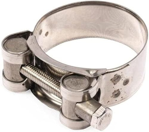 Edelstahl Auspuffschelle Rohrverbinder,Motorrad Auspuff Schellen 56-59mm Breitbandschelle Schelle Auspuffklammer,Edelstahl Auspuffrohr Rohrschelle für Motorrad Turbo Schalldämpfer Auspuffband Klemme