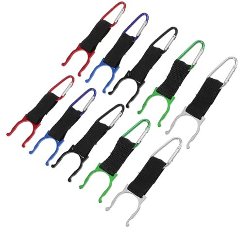 Garneck Wasserflaschenhalter Clip 10 Stück D-förmige Hängeschnalle Aus Aluminiumlegierung Tragbar Und Langlebig Für Camping Und Wandern in Zufälligen Farben