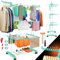 KESSER® Tour de séchage avec Roues - Séchoir à Linge Compact pour l'intérieur et l'extérieur - 4 étages, 2 Ailes latérales pivotantes et 6 Niveaux Pliables - Séchoir à Linge sur Pied Pliable.