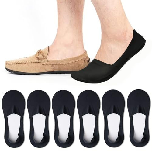 Caudblor 6 par sneakers strumpor sportstrumpor herr strumpor bomull osynliga strumpor svart naken 40–43 44–47, Bla, 44-47 EU