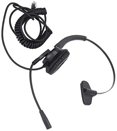 Tosuny Cuffia Telefonica RJ9, Microfono con Cancellazione del Rumore, Design Ergonomico, Cuffia Telefonica con Microfono Pieghevole con Archetto Retrattile, Cavo a Molla Flessibile per