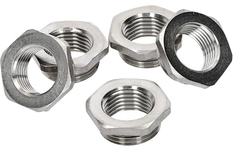 Kalitec D6720164 Reduction with O-Ring M20/M16 Brass I Reducer Cable Gland Hexagonal I M16 Female Thread I M20 Male Thread I IP68 Pack of 5