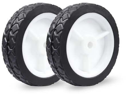 Zweipappel 2x Gummi Rad universal Ersatzrad 125mm per Wagen Stroller Achslochdurchmesser 10.0mm